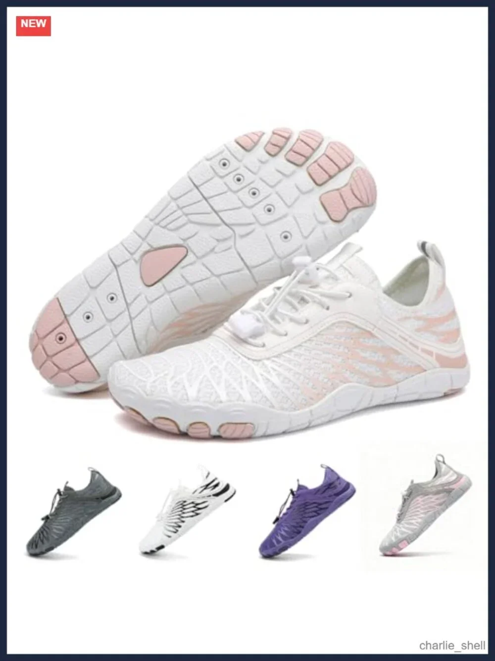 Barefoot Water Shoes Wide Toe Breathable Non-Slip Athletic Hiking Swim